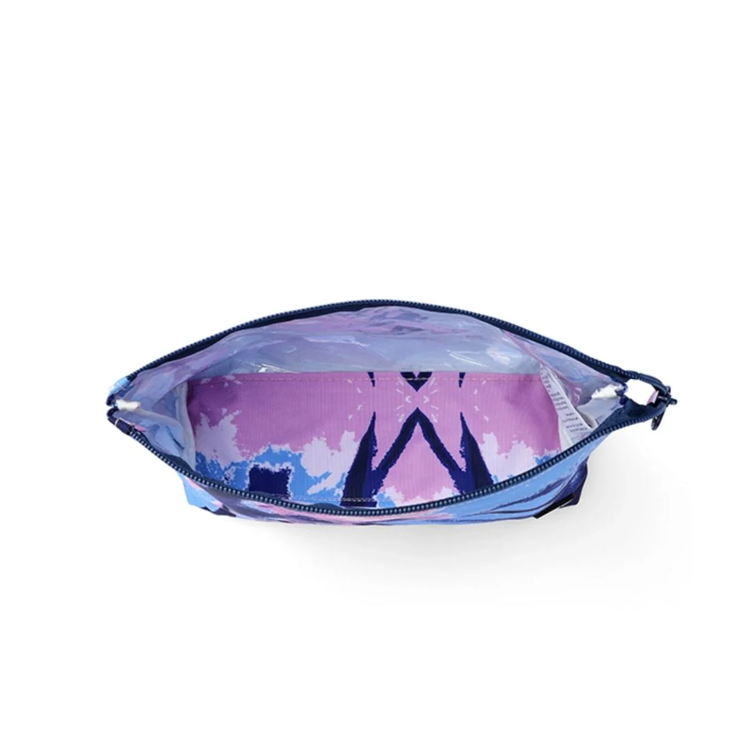 Shades of Blue Tie Dye Medium Pouch - Image 3