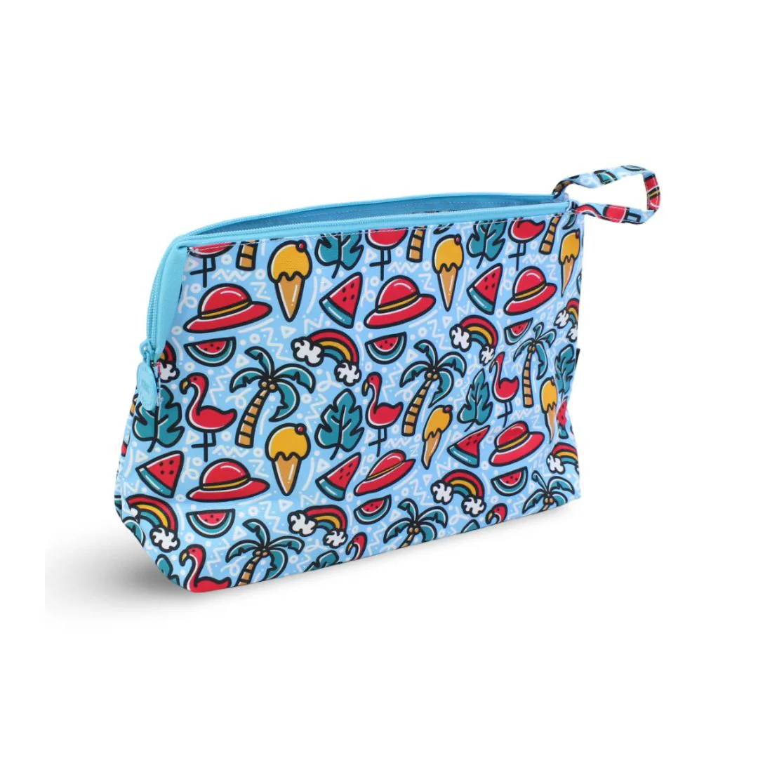 Baby Blue Flamingos Large Pouches - Image 2