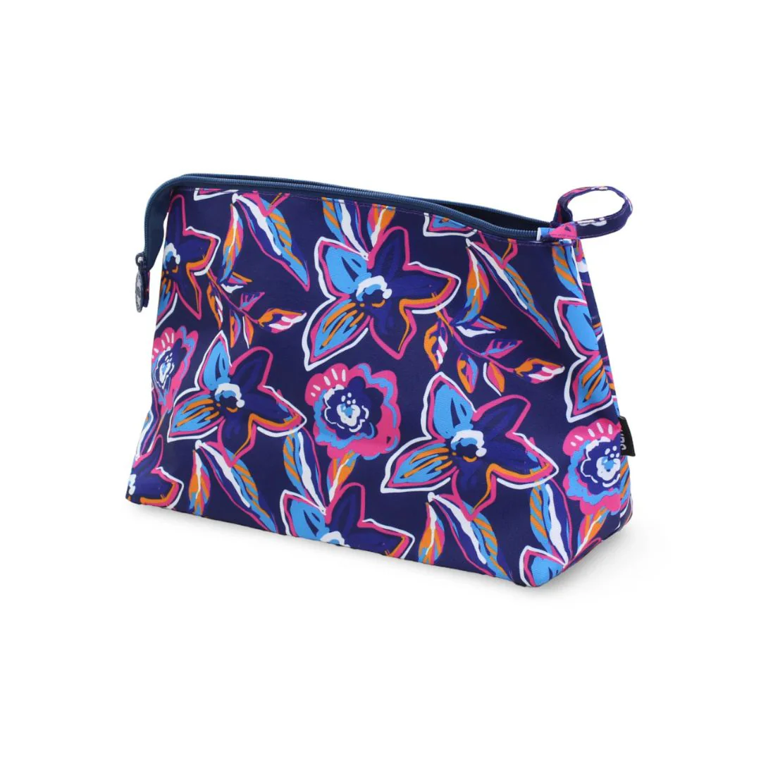 Navy Flowers Large Pouches - Image 2