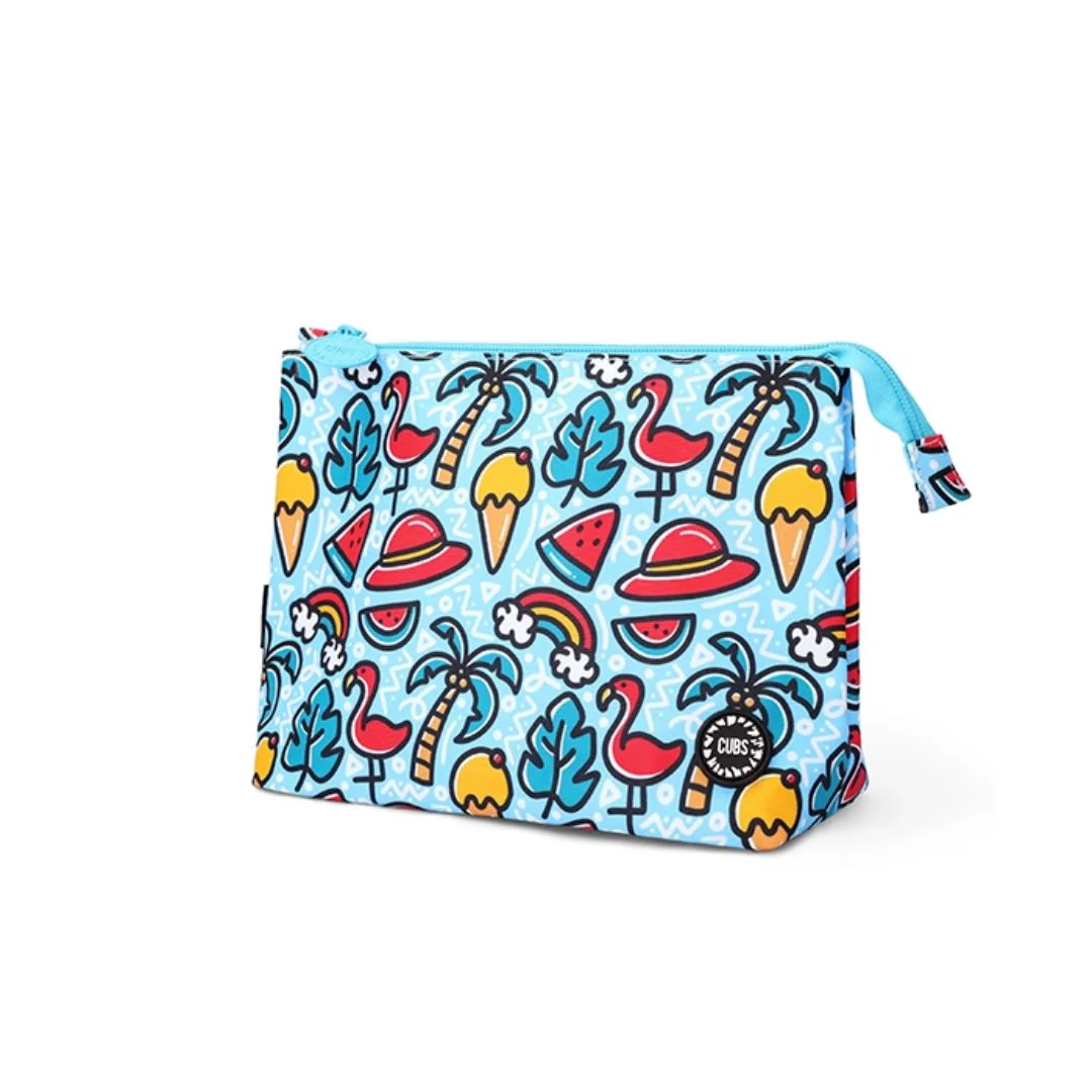 Baby Blue Flamingos Medium Pouch - Image 2