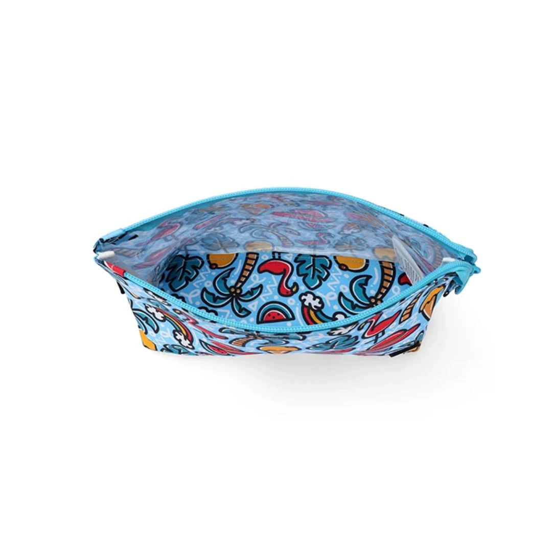 Baby Blue Flamingos Medium Pouch - Image 3