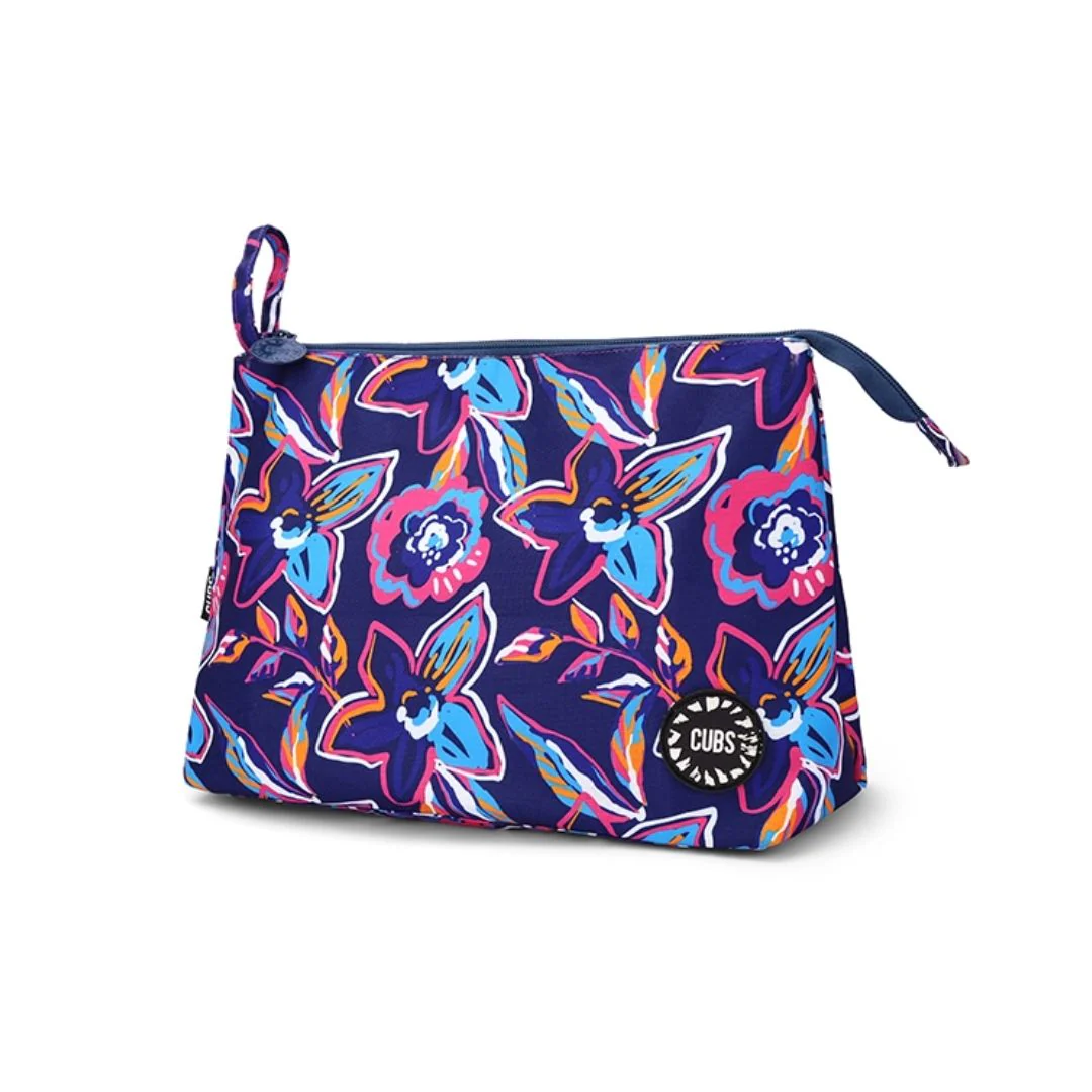 Navy Flowers Medium Pouch - Image 2