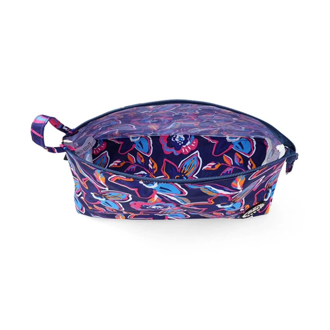 Navy Flowers Medium Pouch - Image 3