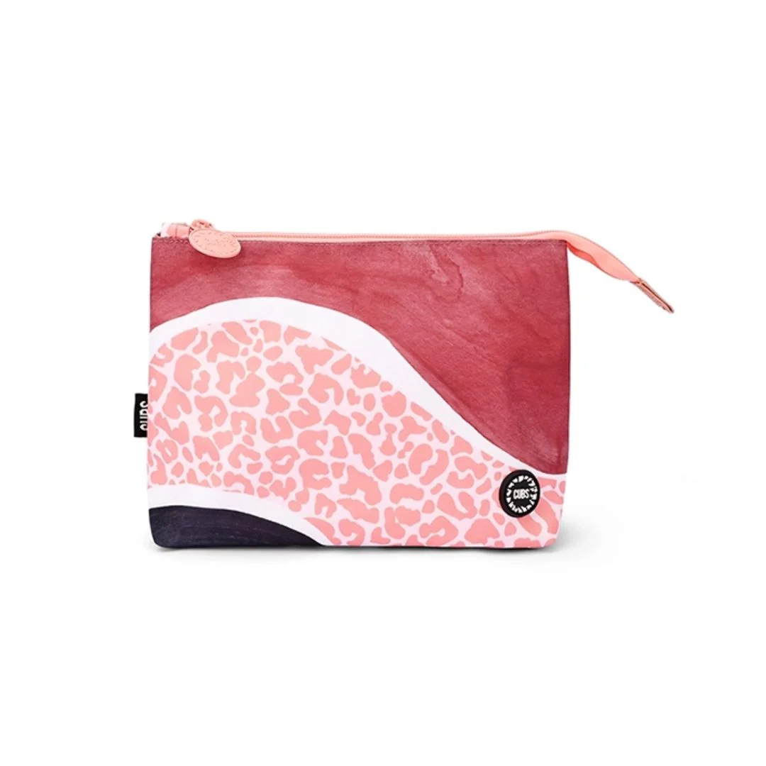Brown Waves Medium Pouch