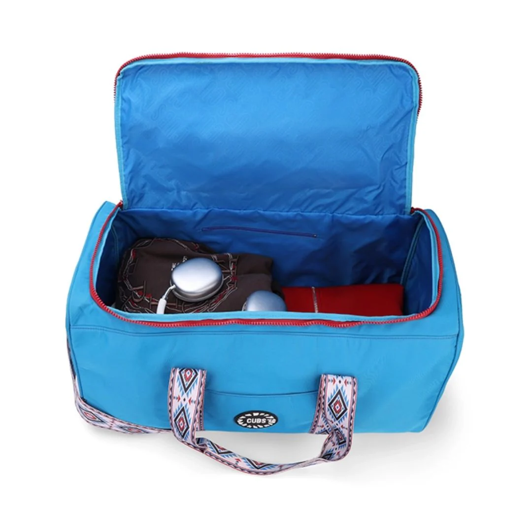 Cyan Blue Weekender Duffel Bag 63 L - Image 5