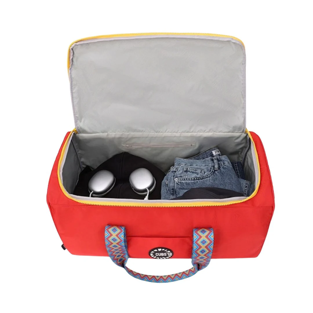 Flame Red Weekender Duffel Bag 63 L - Image 3