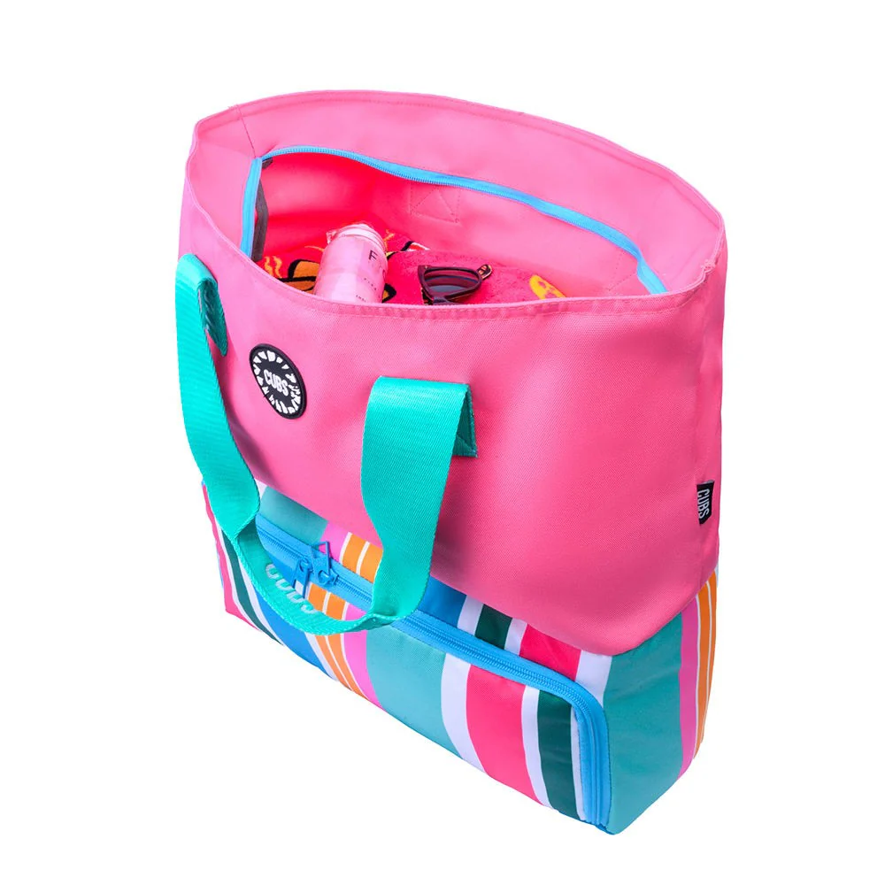 Pink Stripes Tote/Cooler - Image 3