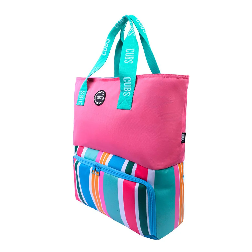 Pink Stripes Tote/Cooler - Image 4