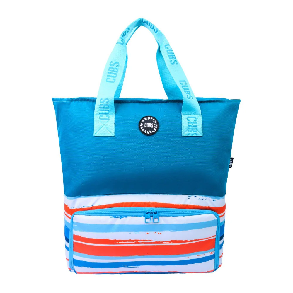 Turquoise Stripes Tote/Cooler