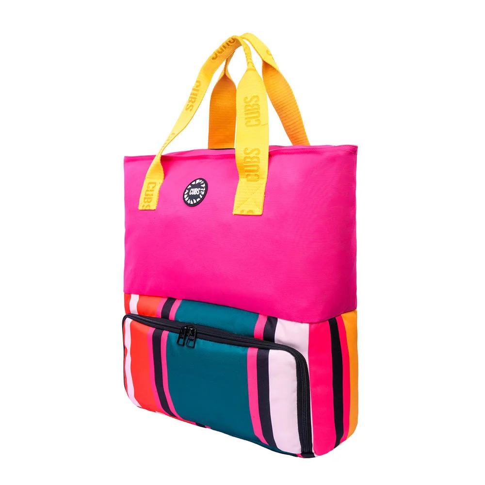 Fushia Stripes Tote/Cooler - Image 3
