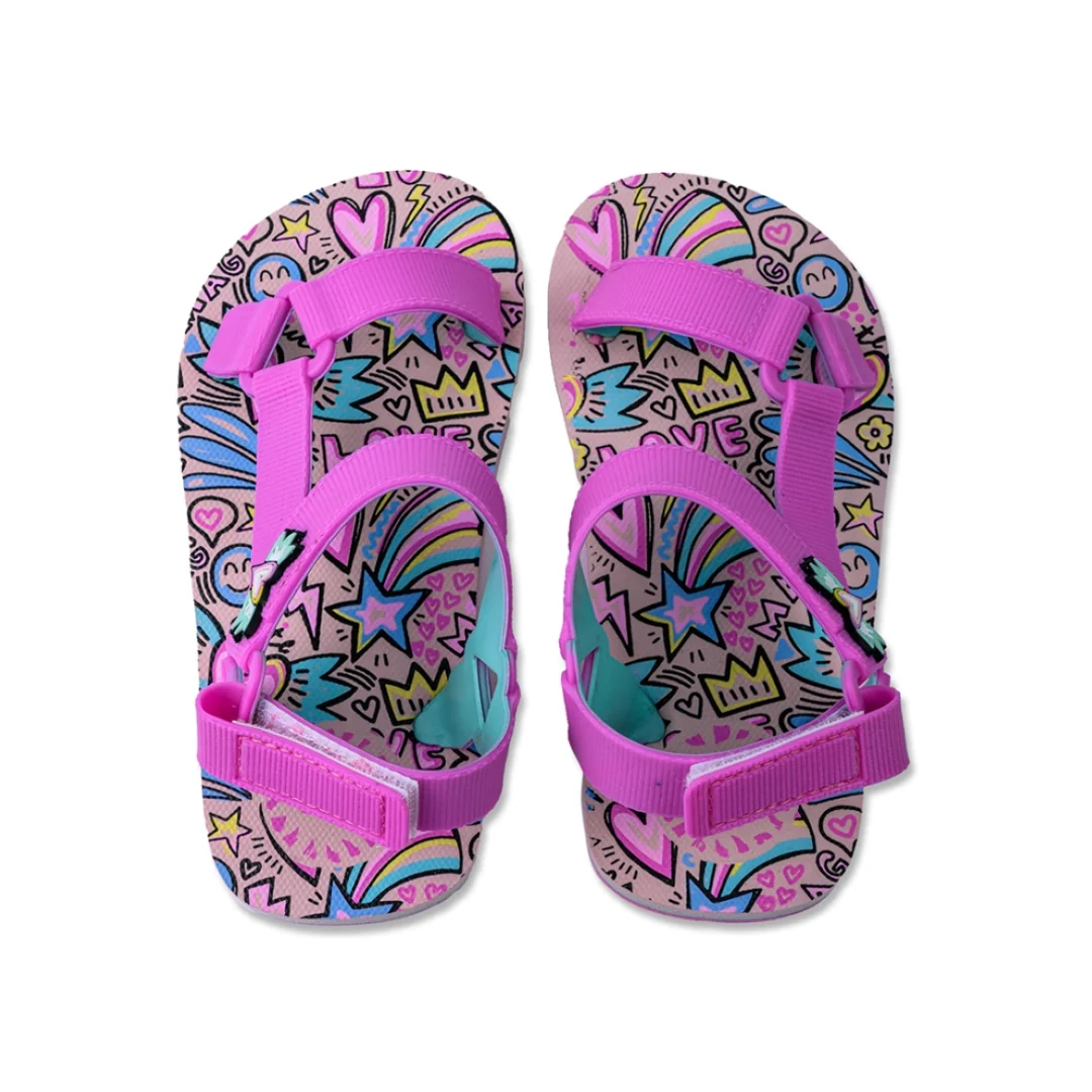 Hearts & Rainbows Sling Sandals