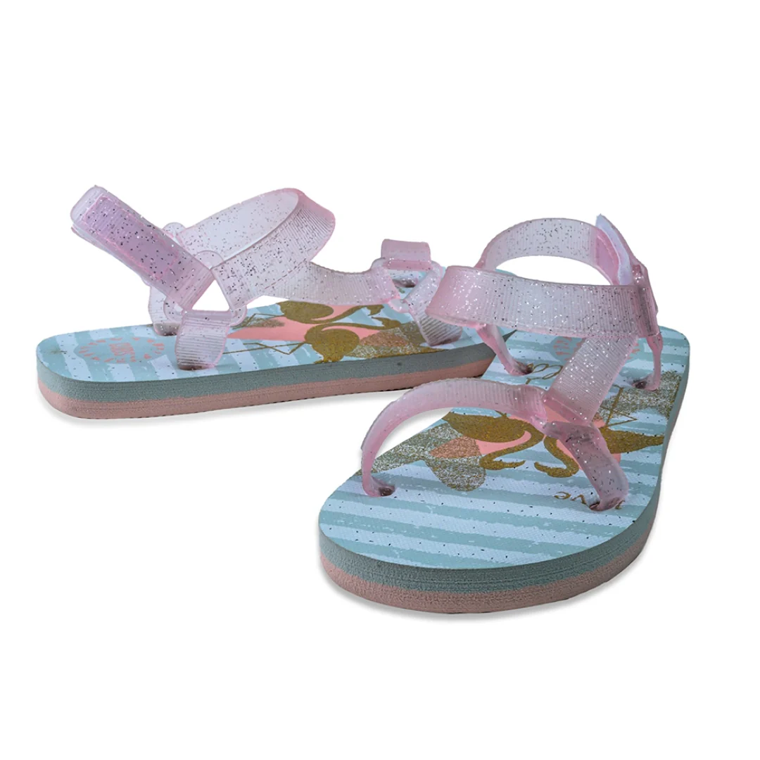 Golden Flamingo Sling Sandals - Image 3