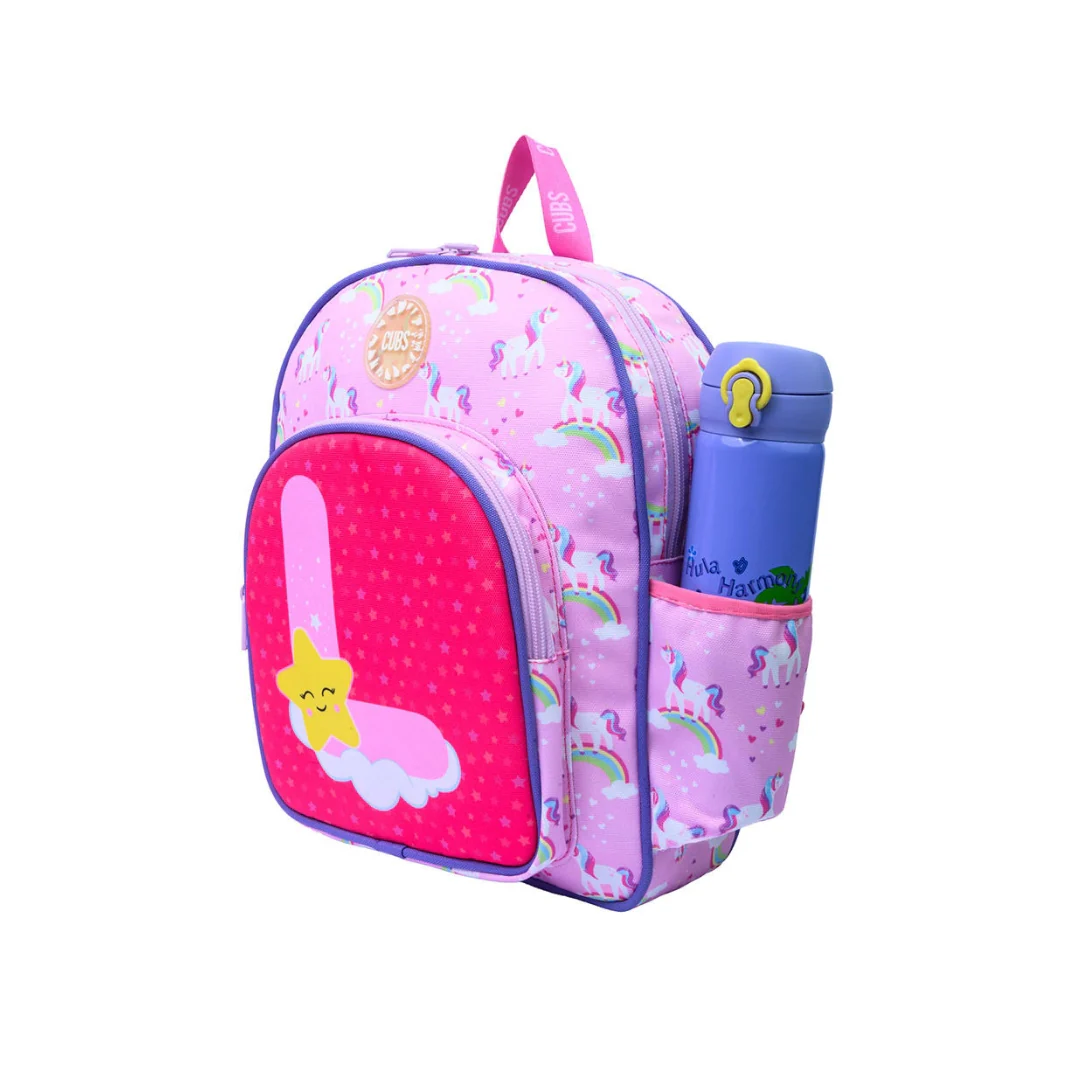 Pink Unicorn Letter L Nursery Backpack - Image 2