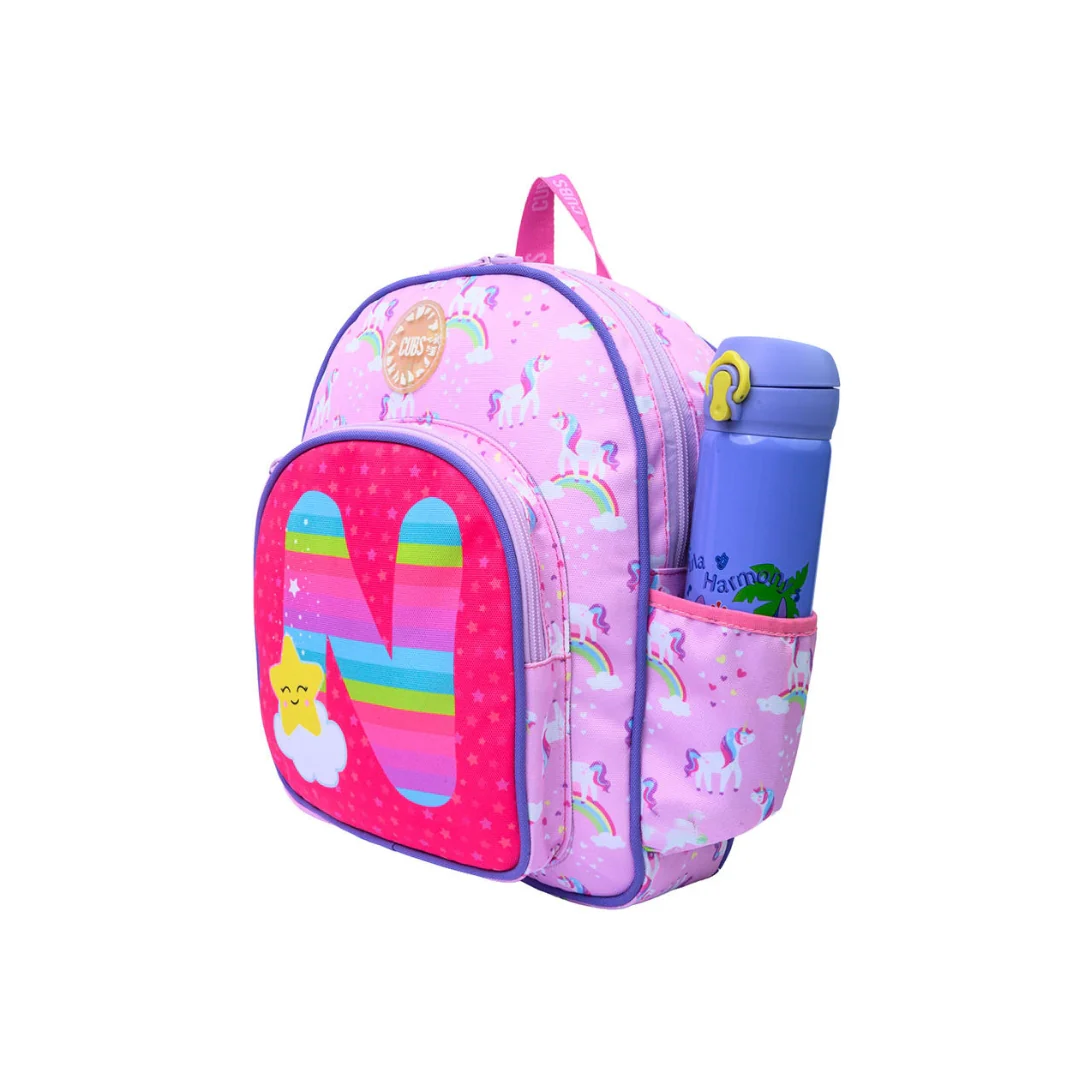 Pink Unicorn Letter N Nursery Backpack - Image 2