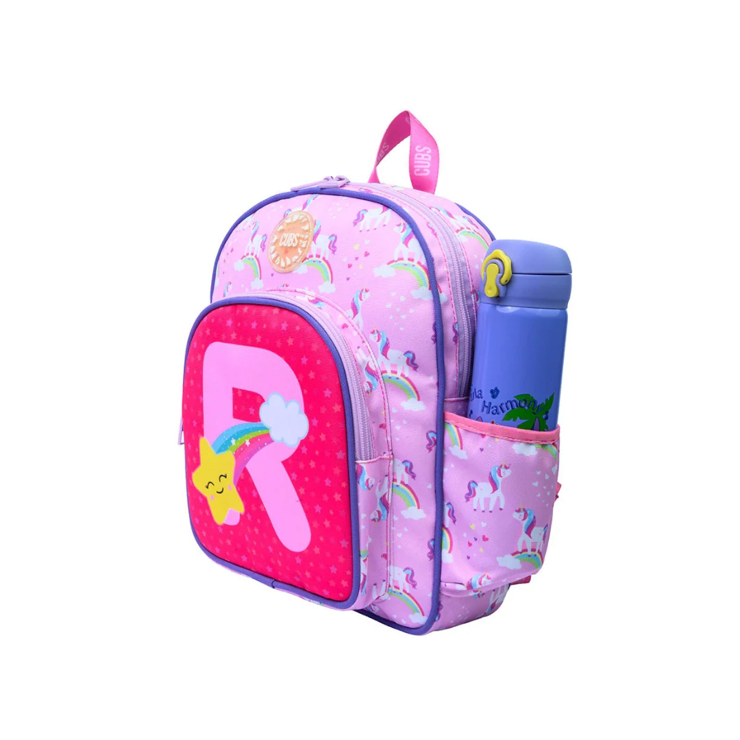 Pink Unicorn Letter R Nursery Backpack - Image 2