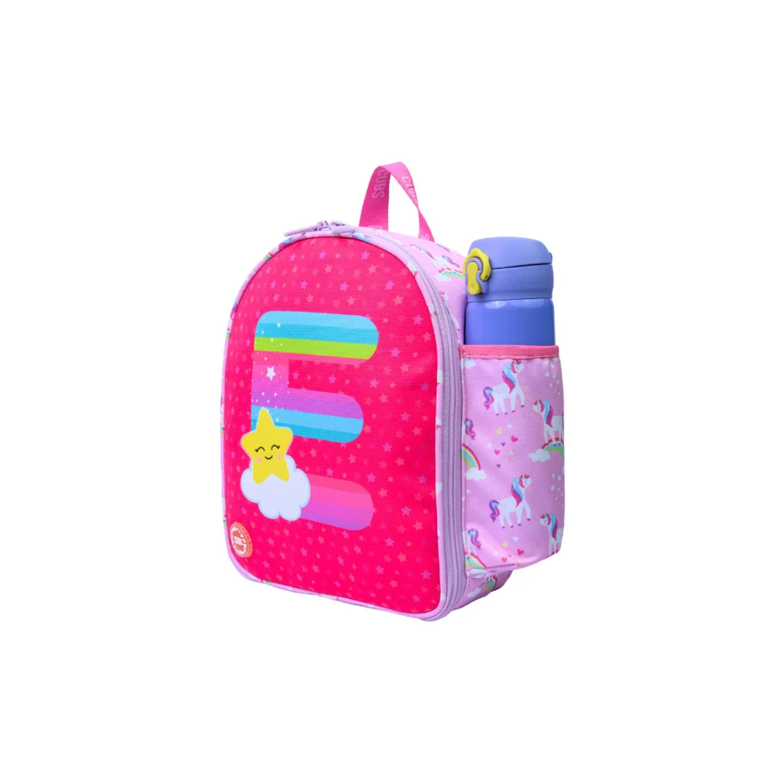 Pink Unicorn Letter E Nursery Lunch Backpack - Image 2