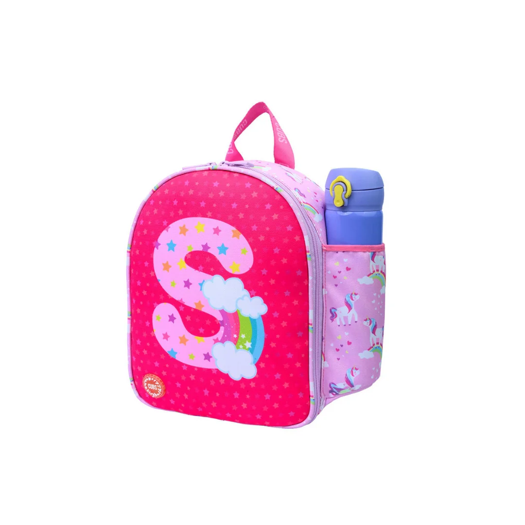 Pink Unicorn Letter S Nursery Lunch Backpack - Image 2