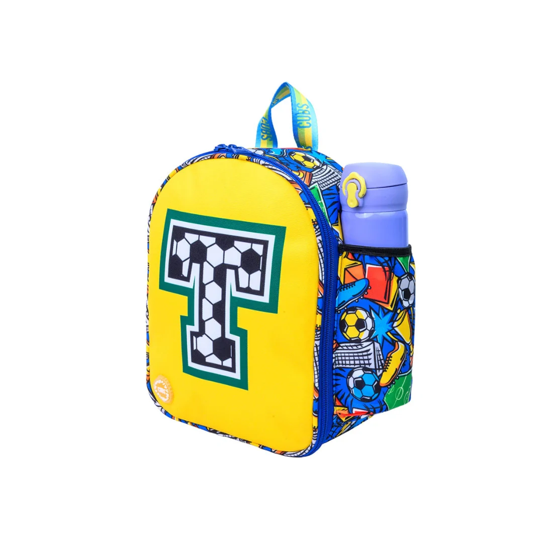 Football Fan Letter T Nursery Lunch Backpack - Image 2