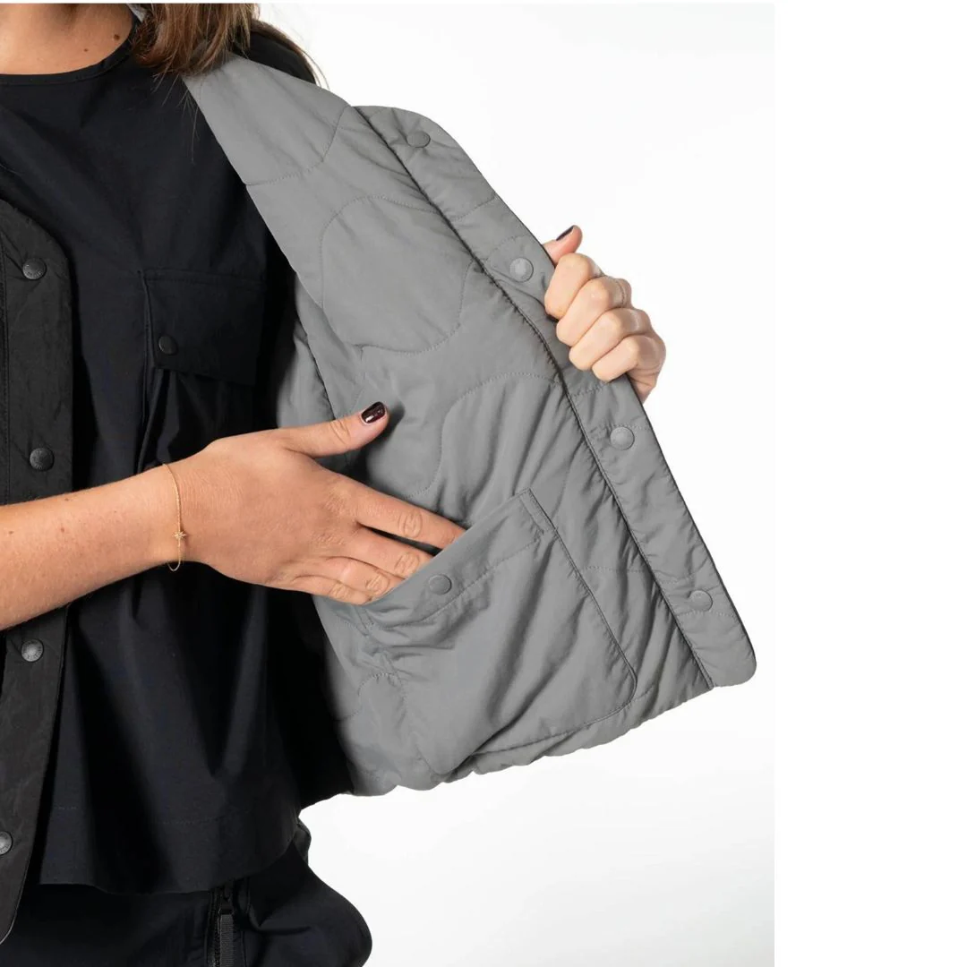 Water Repellent Reversible Padded Vest Jacket - Image 7
