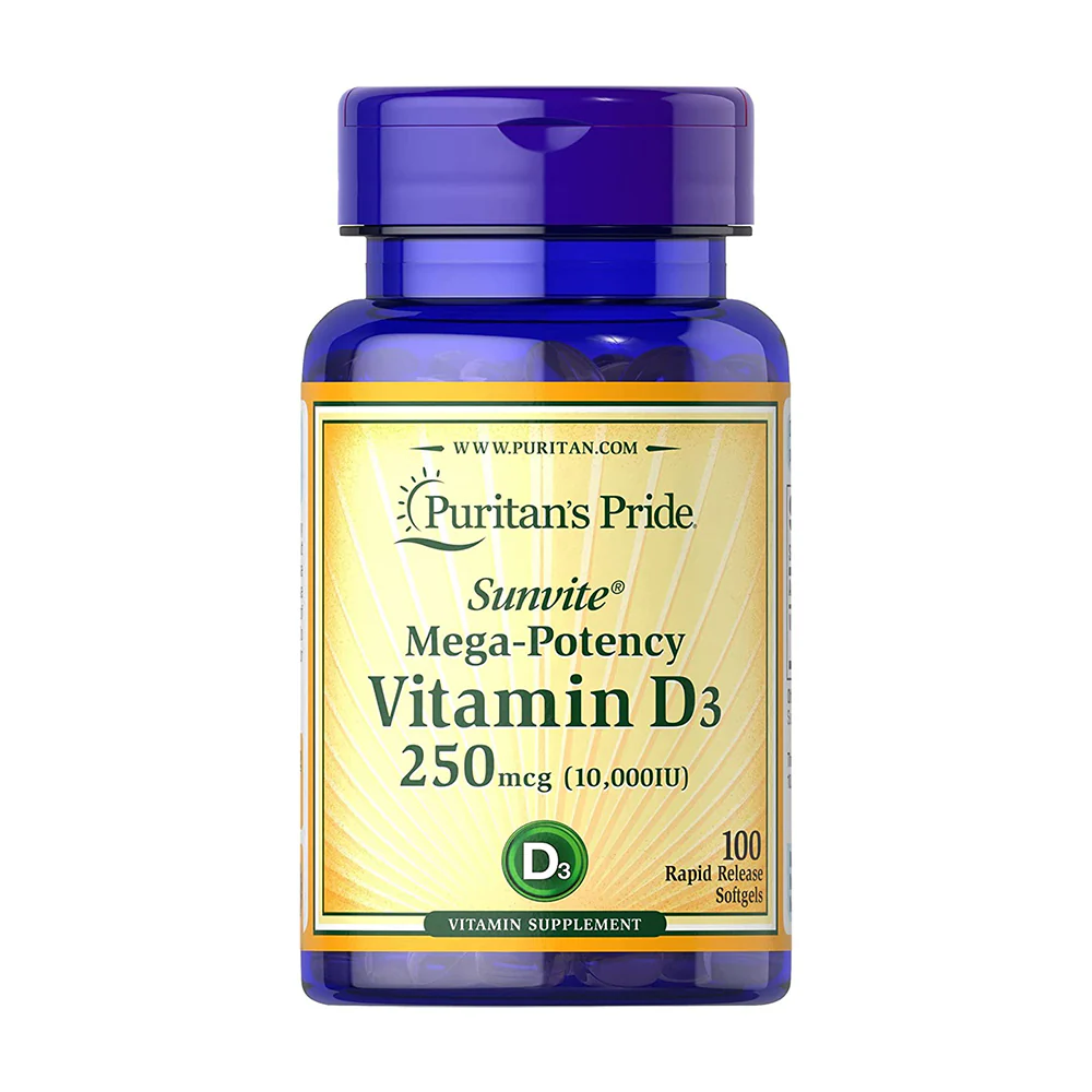 Vitamin D3 10000 100Serv 100 Soft Gels