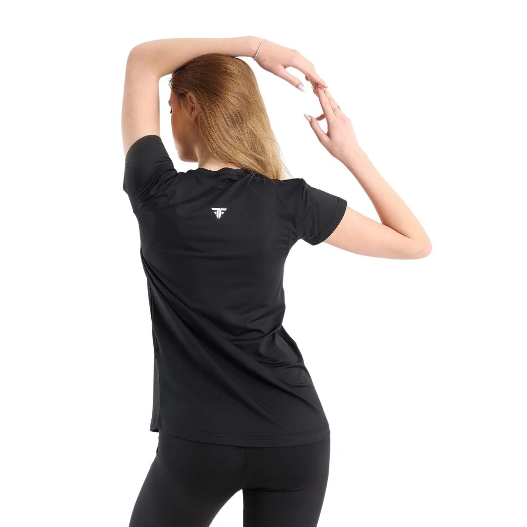 Running half sleeve top in black - Image 2