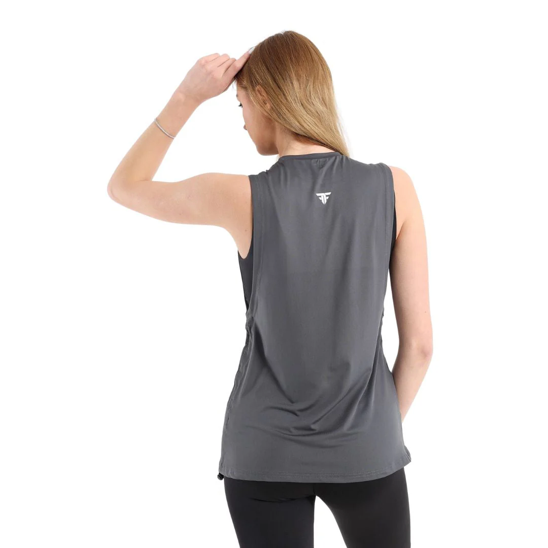 Running sleeveless tank top in grey - Image 3
