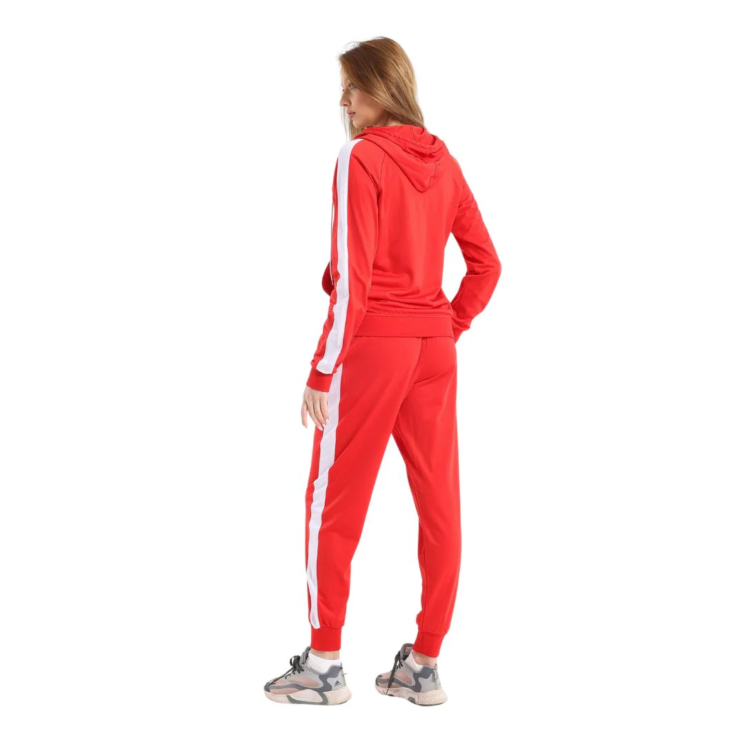 Classic basic tracksuit in red - Image 2
