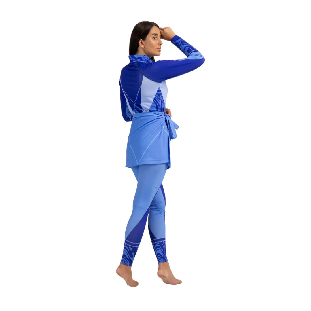 Indigo Marble Waves Burkini - Image 3