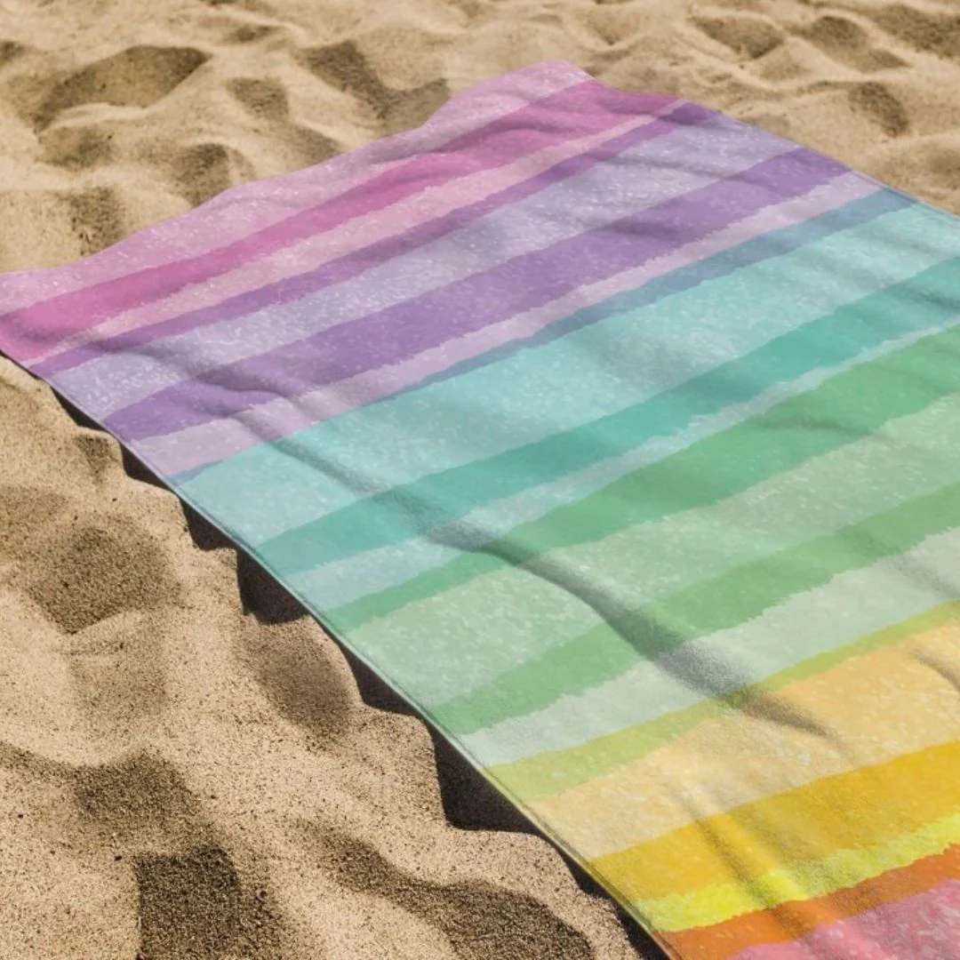 Printed Terry Microfiber Beach Towel 105 x 175 cm - Image 2