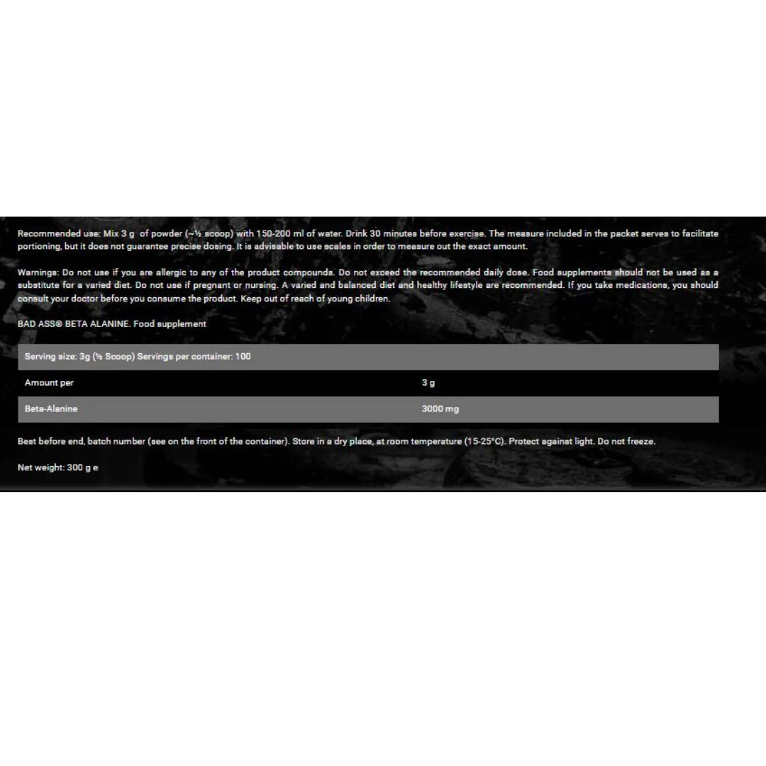 Beta-alanine-100Serv-300G-Unflavored - Image 2
