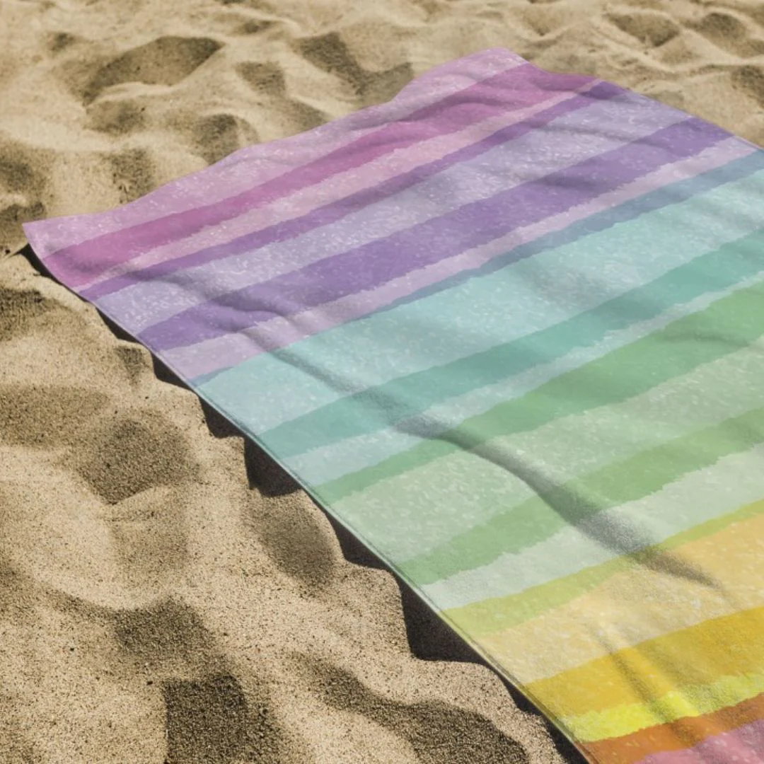 Printed Terry Microfiber Beach Towel - Image 3