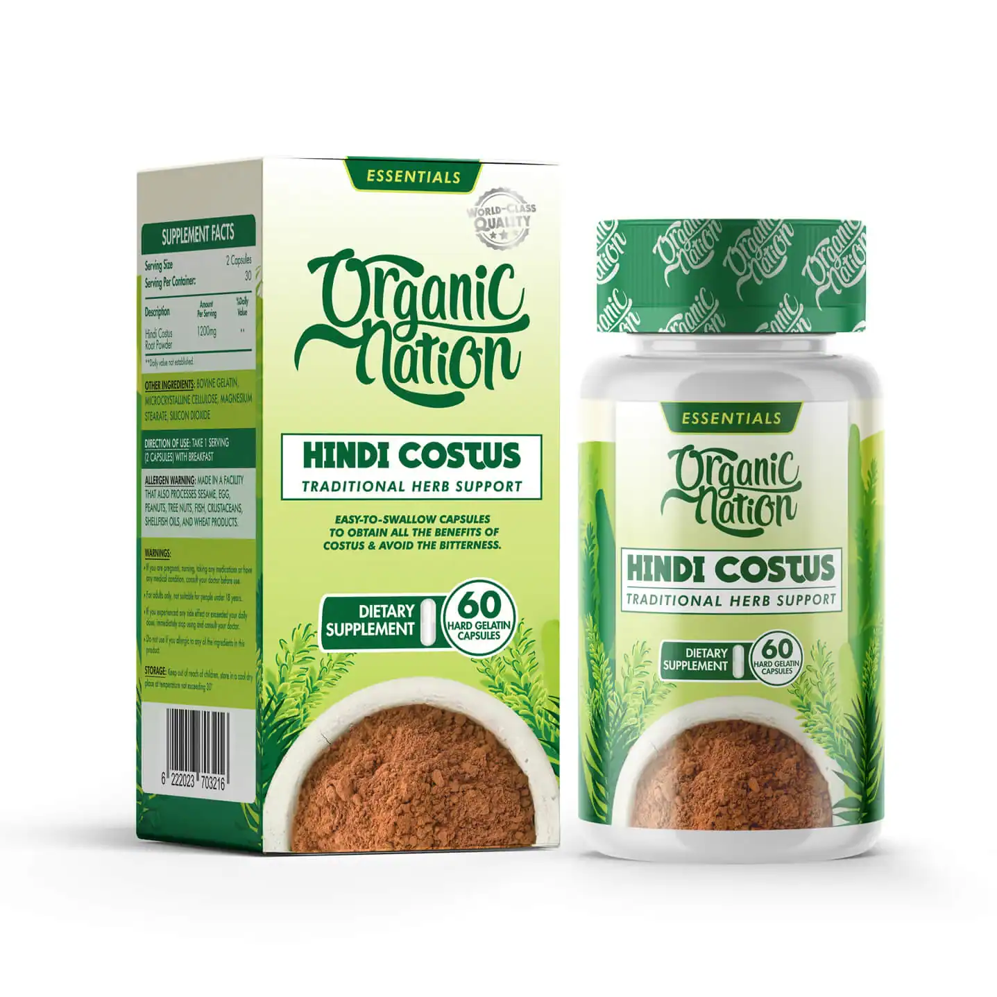 Hindi Costus - 30 Serv. - 60 Capsules