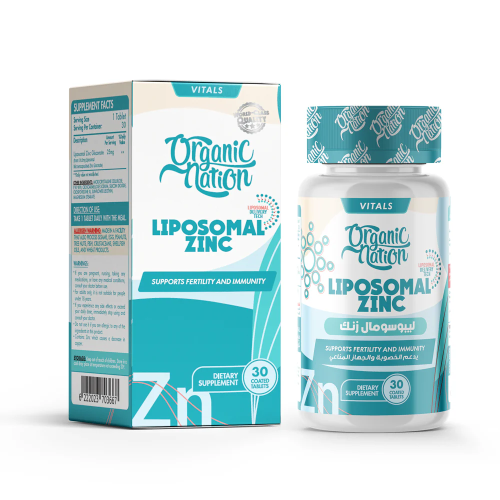 Organic Nation Liposomal Zinc Gluconate – 30 Tablets