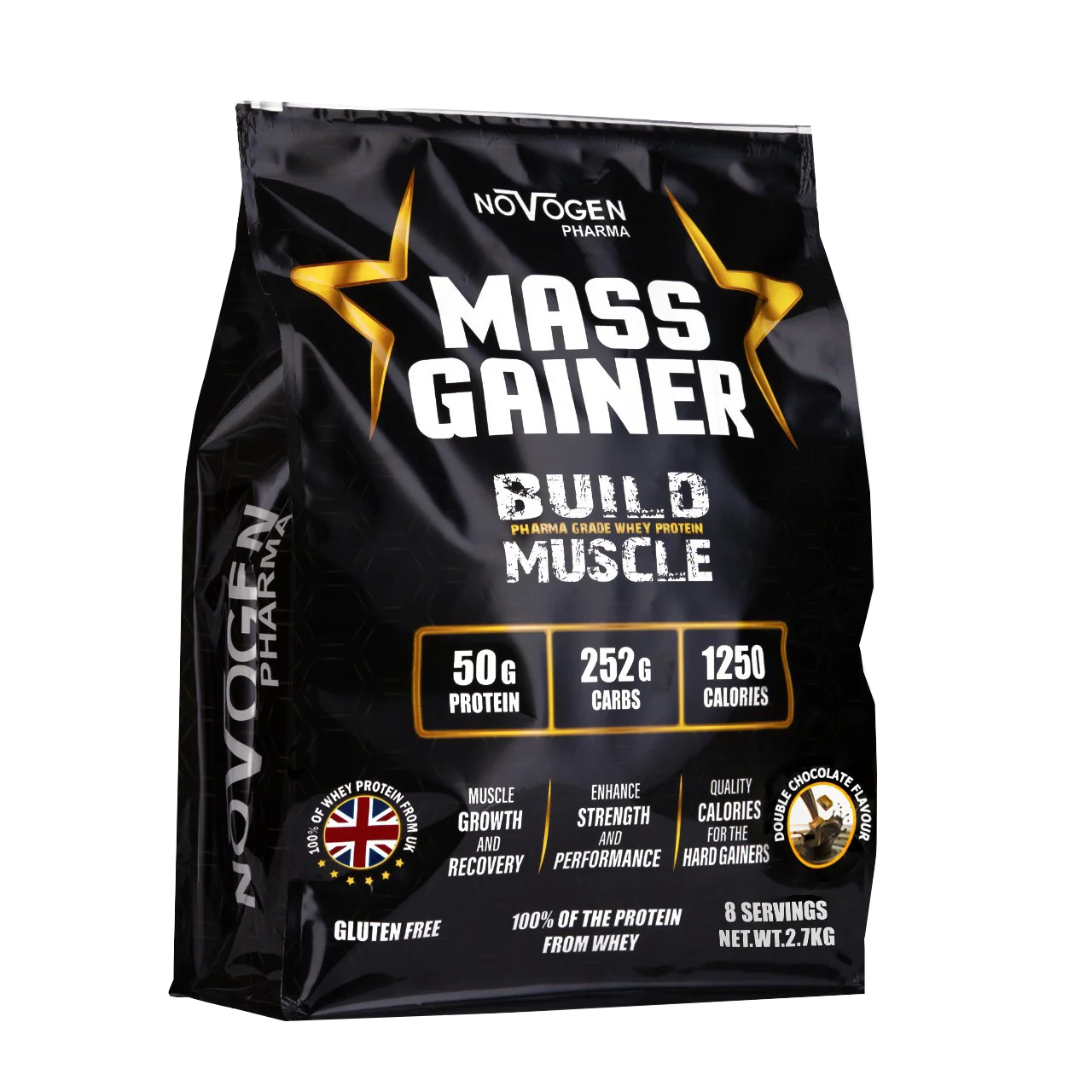 Mass gainer 2.7 KG- 8 Servings-Double Chocolate