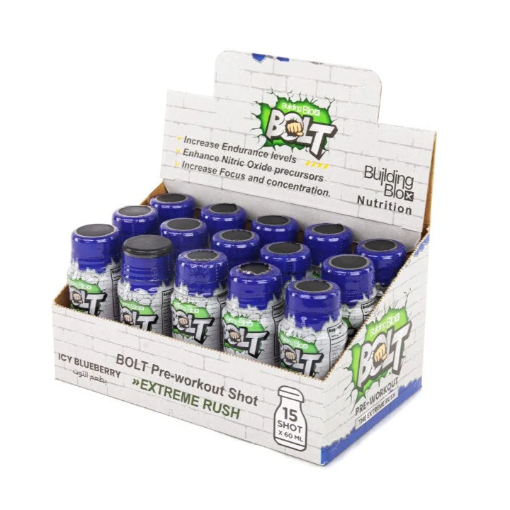 BOLT Pre-workout Shot- Blueberry (Pack of 15 Shot) - Image 3