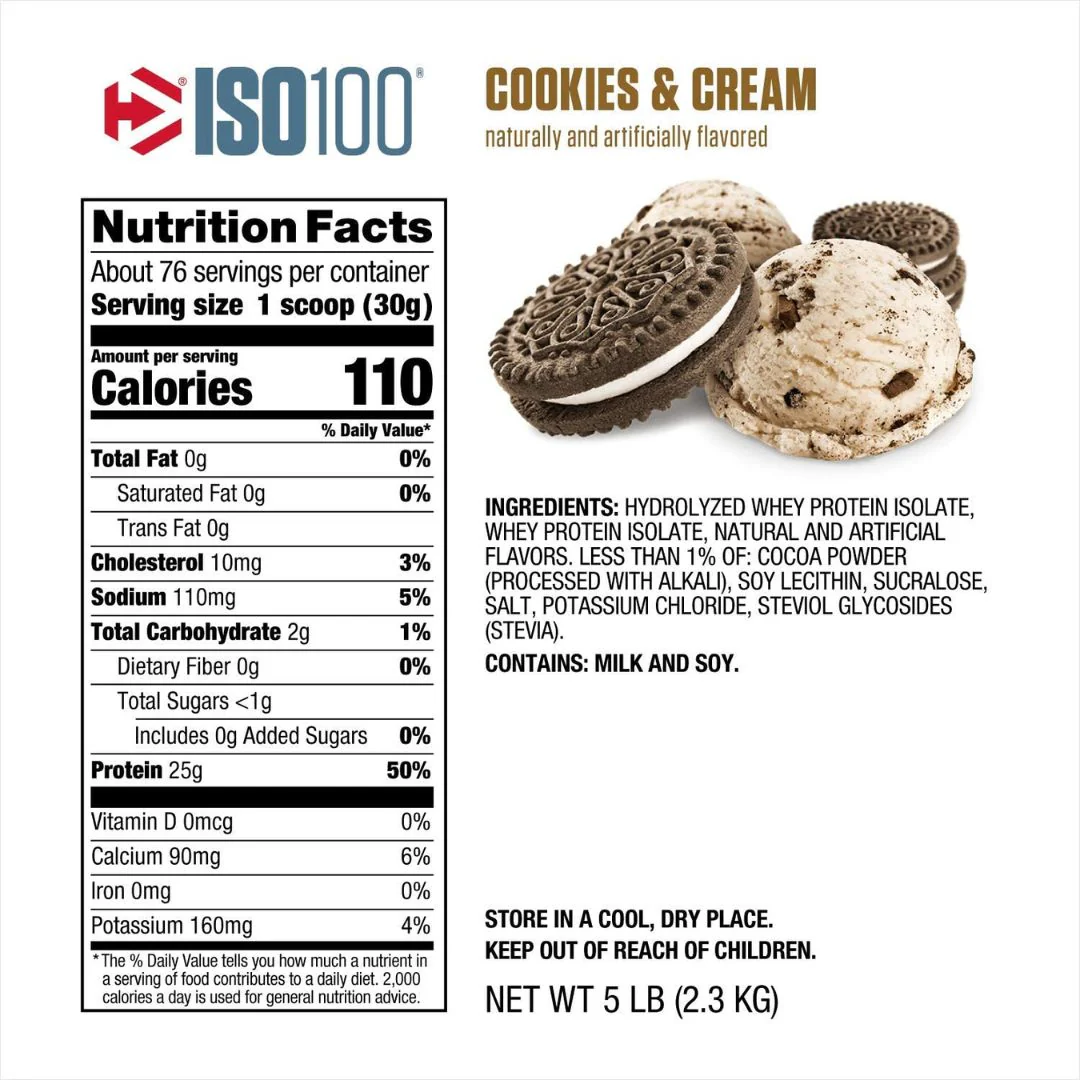 Dymatize ISO 100 5 LB Cookies & Cream 2.3 KG - Image 2