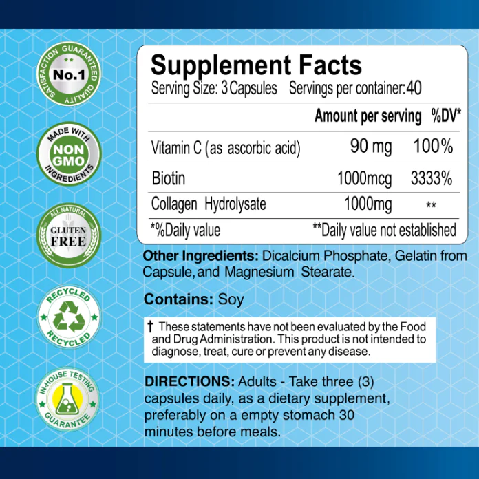 Alfa Collagen C.Hydrolysate -60 Capsules - Image 2