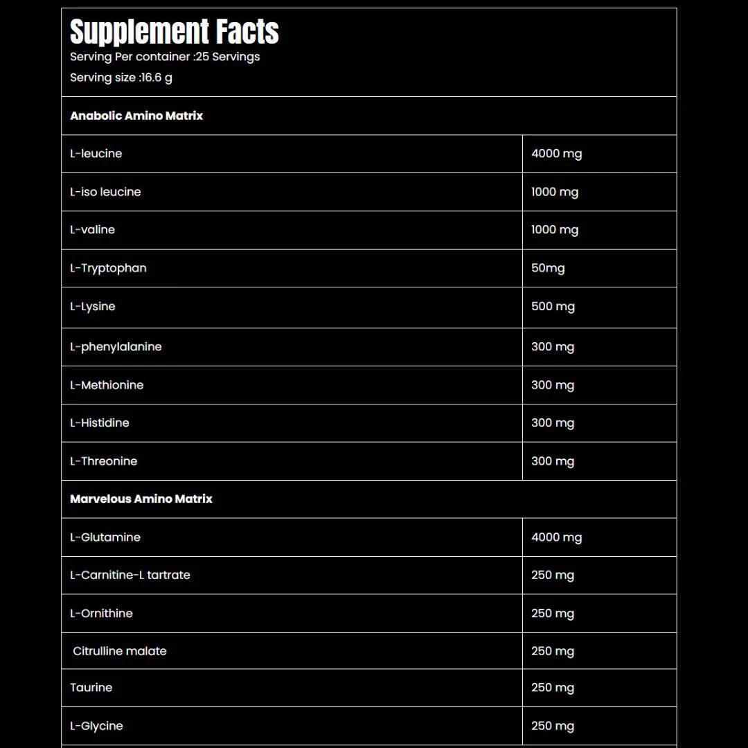 Maze Anabolic Amino Acid Formula-25Serv - Image 3