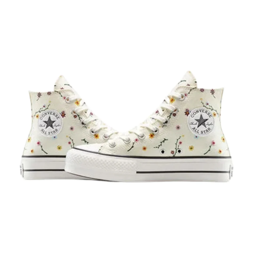 Chuck Taylor All Star Lift Platform Embroidered Blooms Shoes - Image 2