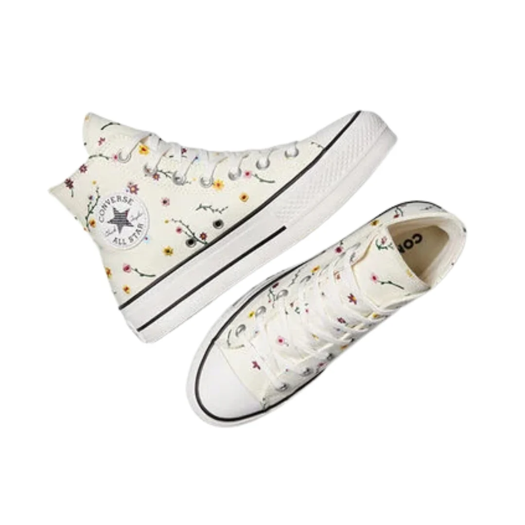 Chuck Taylor All Star Lift Platform Embroidered Blooms Shoes - Image 4