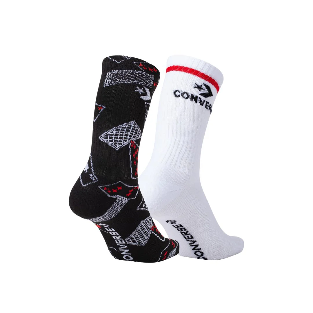 2 Pack Converse Cards Half Cush Socks - Image 2