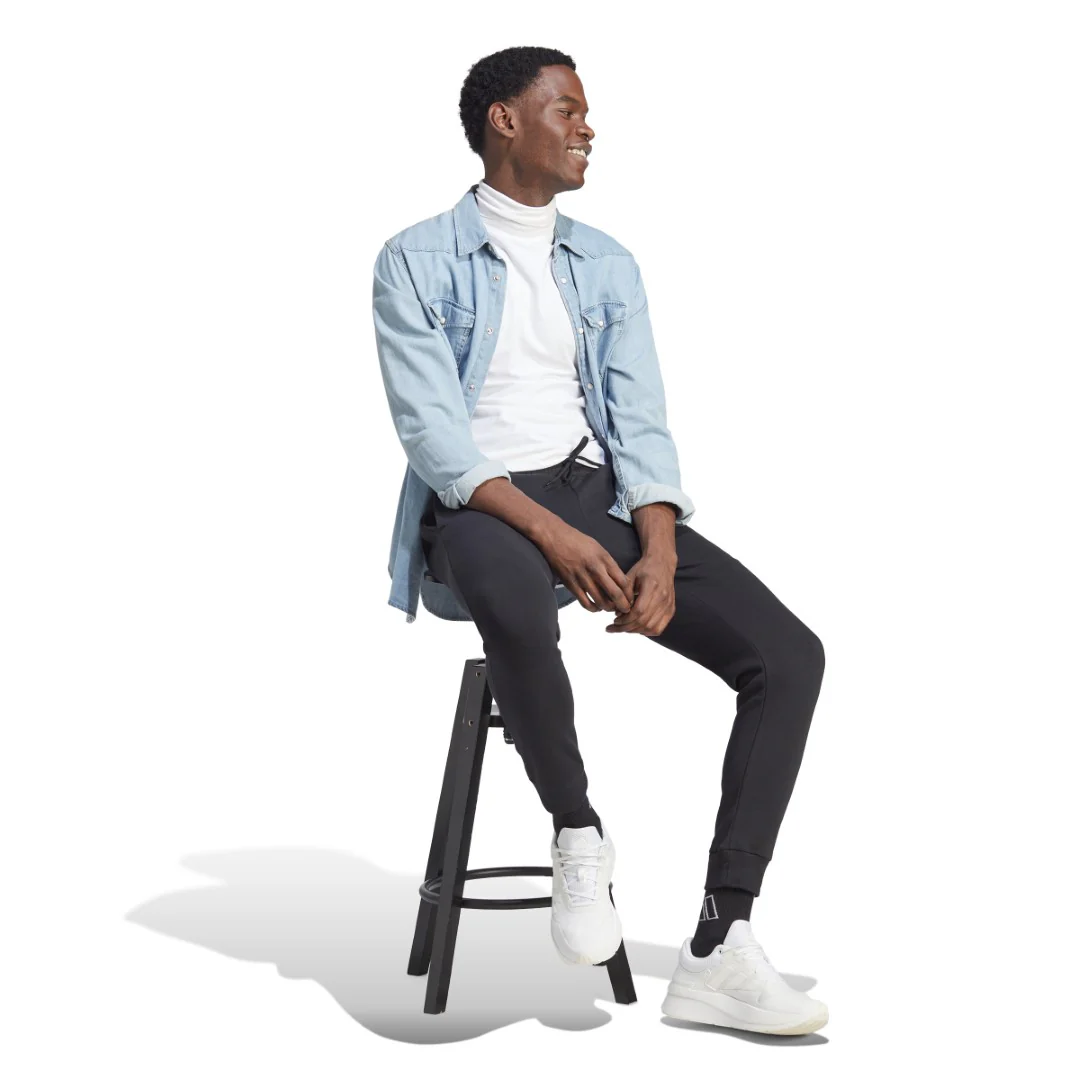 Essentials Fleece Tapered Cuff Big Logo Joggers - Image 3