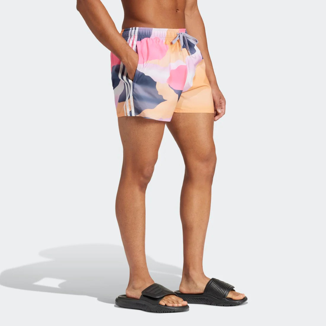 City Escape Camo 3-Stripes Cix Swim Shorts - Image 3