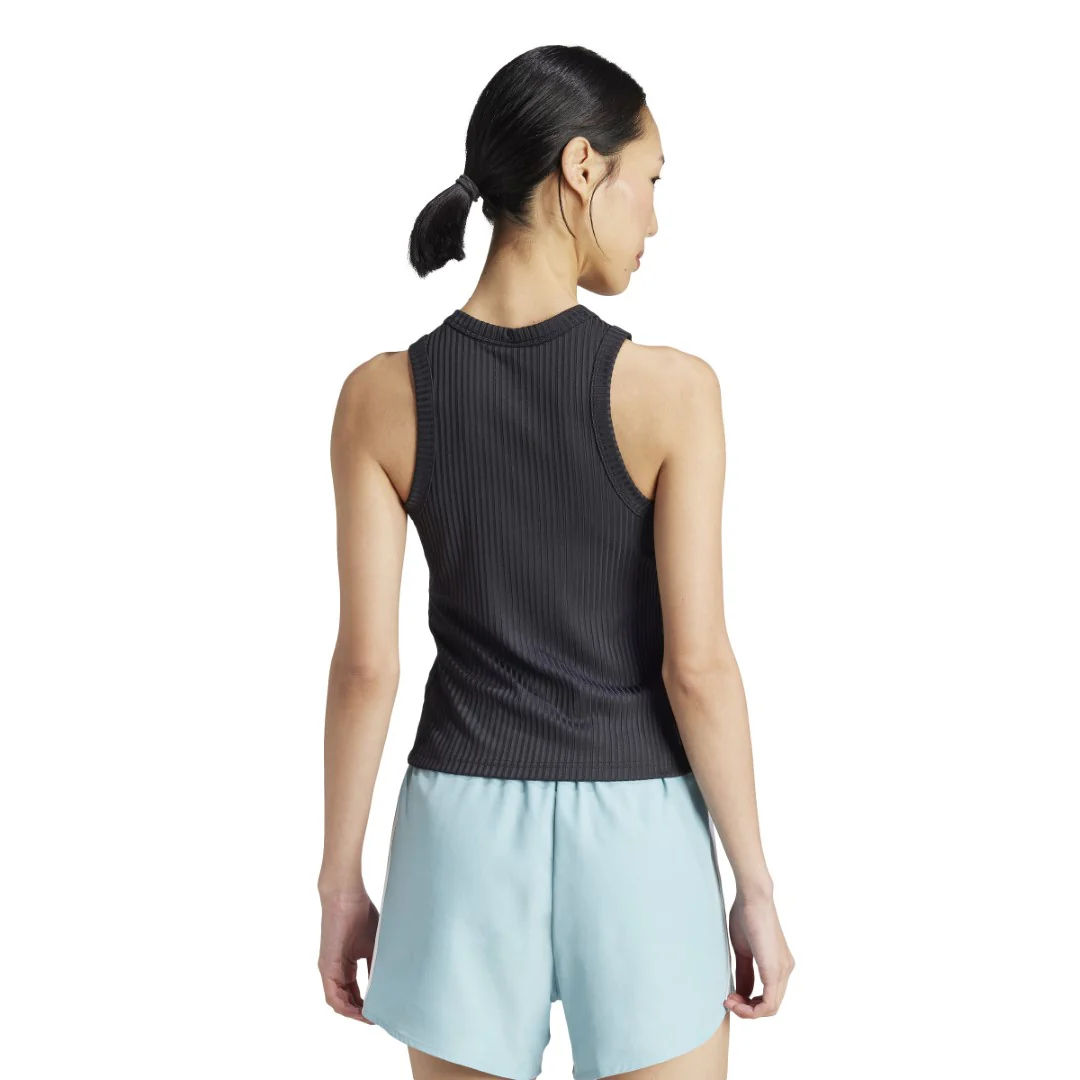 All Gym Seasonal Rib Tight Fit Tonal 3-Stripes Tank Top - Image 3