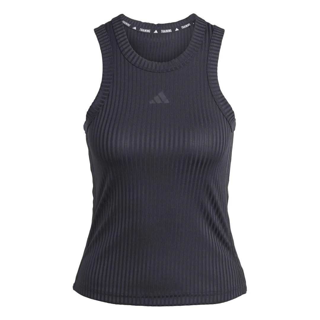 All Gym Seasonal Rib Tight Fit Tonal 3-Stripes Tank Top - Image 7