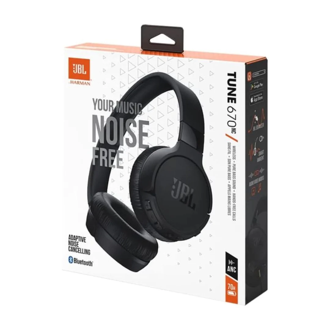 JBL Tune 670NC - Noise Cancelling Headphones Black - Image 3