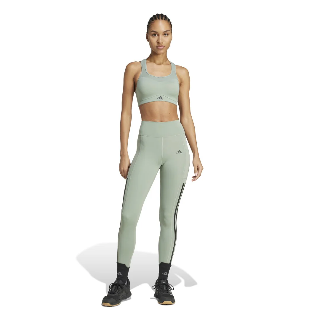 Optime 3-Stripes Full-Length Leggings - Image 4