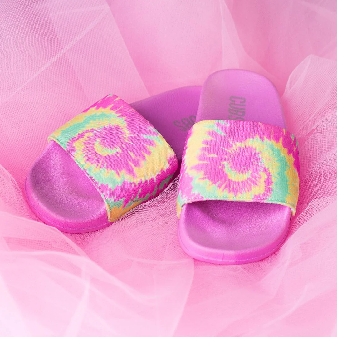 Lavendar Tie Dye Slides - Image 3