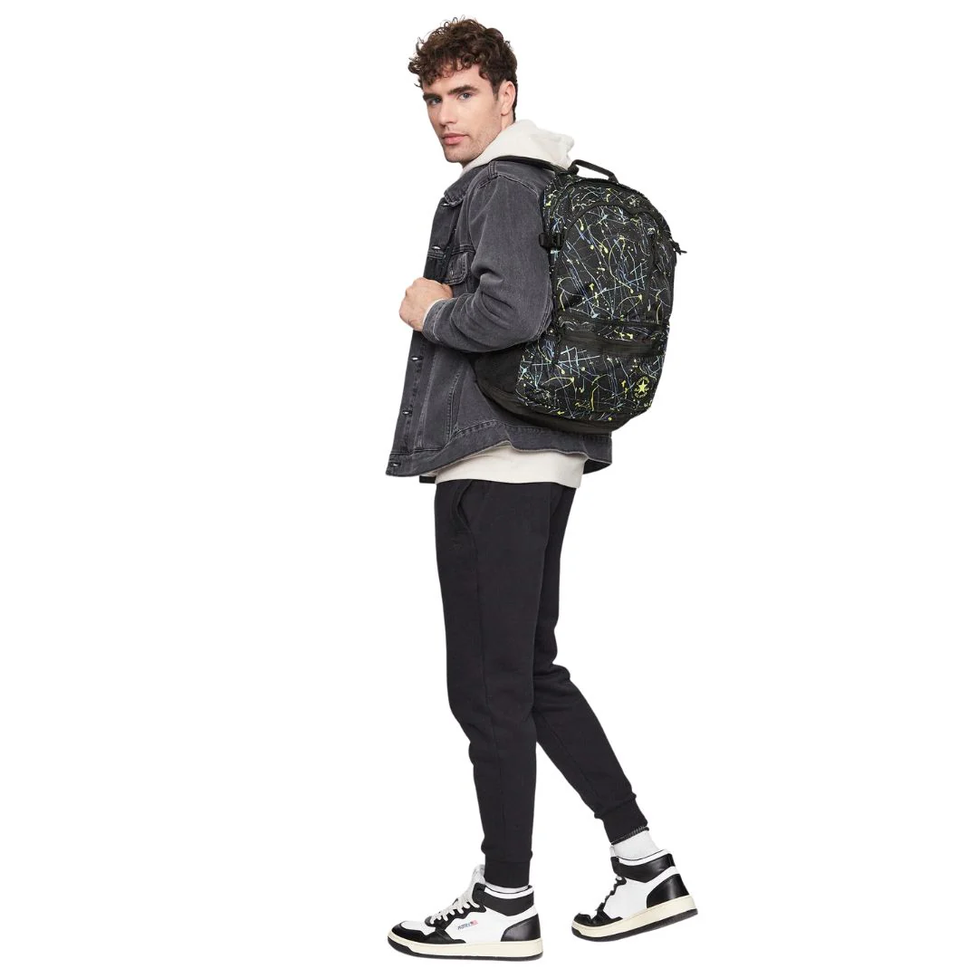 Straight Edge Paint Print Backpack - Image 4