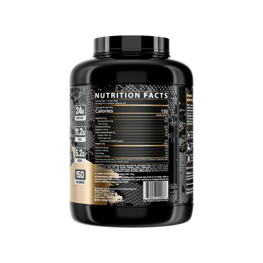 100% Pure Whey Protein Powder – Nutrex Research – Premium Muscle Support Whey Protein - Image 2